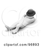 3d Blanco Man Napping With His Hat Over His Face by Jiri Moucka
