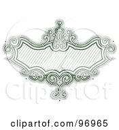Royalty Free RF Clipart Illustration Of A Green Baroque Styled Frame With Diagonal Lines