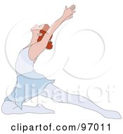 Royalty Free RF Clipart Illustration Of A Graceful Irish Ballerina Lunging On One Knee by Pams Clipart