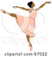 Poster, Art Print Of Beautiful Indian Ballerina Dancing In A Pink Dress