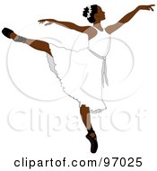 Poster, Art Print Of Beautiful African Ballerina Dancing In A White Dress