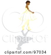 Poster, Art Print Of Hispanic Ballerina Girl Walking In A Tutu