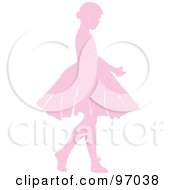 Poster, Art Print Of Pink Little Girl Ballerina In A Tutu