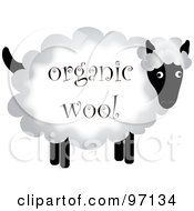 Royalty Free RF Clipart Illustration Of A Fluffy Sheep With Organic Wool by Pams Clipart