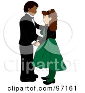 Poster, Art Print Of Hispanic Boy And Caucasian Girl Dancing Together