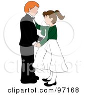 Poster, Art Print Of Irish Boy And Caucasian Girl Dancing Together