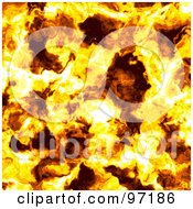 Poster, Art Print Of Fiery Flames Background