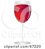 Royalty Free RF Clipart Illustration Of A Glass Of Merlot
