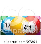 Poster, Art Print Of Colorful Lottery Balls Yellow 41 In The Front