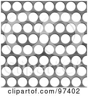 Royalty Free RF Clipart Illustration Of A Silver Metal Grid With Large Holes Over White by Arena Creative