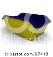Royalty Free RF Clipart Illustration Of A 3d Blue And Yellow Storage Container by KJ Pargeter