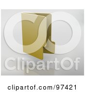 Royalty Free RF Clipart Illustration Of A 3d Vertical Office Folder On A Gray Background by KJ Pargeter