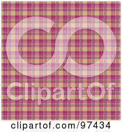 Pink And Tan Plaid Background