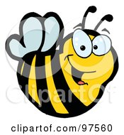 Royalty Free RF Clipart Illustration Of A Smiling Bee