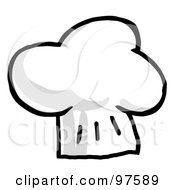 Poster, Art Print Of Fluffy Grayscale Chef Hat