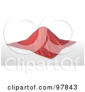 Royalty Free RF Clipart Illustration Of A 3d Red Cloth Over A Sphere
