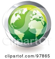 Poster, Art Print Of Green Globe App Icon