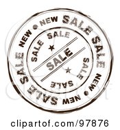 Poster, Art Print Of Round Distressed Sale Ink Stamp