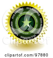 Poster, Art Print Of Golden Eco Assured Sticker Seal Icon