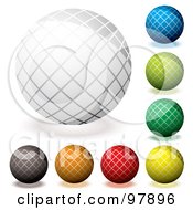 Poster, Art Print Of Digital Collage Of Colorful Grid Orb App Icons