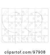 Royalty Free RF Clipart Illustration Of A Completed Flat White Jigsaw Puzzle by michaeltravers #COLLC97908-0111