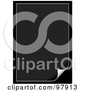 Royalty Free RF Clipart Illustration Of A Turning Black Page On Black