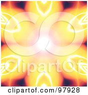 Royalty Free RF Clipart Illustration Of A Flaming Hot Vortex Background With Light At The End Of The Tunnel by Arena Creative