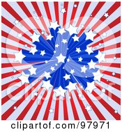 Poster, Art Print Of Starry Burst American Background