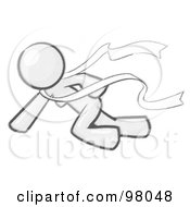 Royalty Free RF Clipart Illustration Of A Sketched Design Mascot Woman Finishing First In A Race by Leo Blanchette