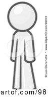 Royalty Free RF Clipart Illustration Of A Sketched Design Mascot Standing And Facing Left