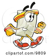 Poster, Art Print Of Light Switch Mascot Cartoon Character Speed Walking Or Jogging