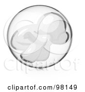 Royalty Free RF Clipart Illustration Of A Sketched Design Mascot Man Character Hiding Inside His Protective Bubble