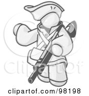 Poster, Art Print Of Sketched Design Mascot Man In Hunting Gear Carrying A Rifle