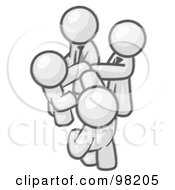 Poster, Art Print Of Sketched Design Mascot Businessmen Going In Together On A Deal