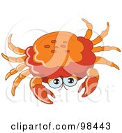 Royalty Free RF Clipart Illustration Of A Cute Orange Sea Crab by yayayoyo