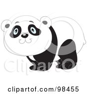 Royalty Free RF Clipart Illustration Of A Happy Smiling Zoo Panda by yayayoyo