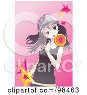 Poster, Art Print Of An Emo Girl Eating A Loli Pop