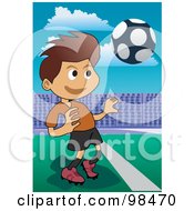 Poster, Art Print Of Soccer Boy - 7