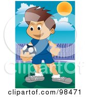 Poster, Art Print Of Soccer Boy - 3