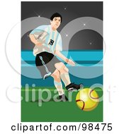 Poster, Art Print Of Soccer Man - 3