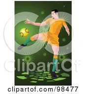 Poster, Art Print Of Soccer Man - 9