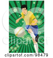 Poster, Art Print Of Soccer Man - 2