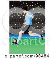 Poster, Art Print Of Soccer Man - 1