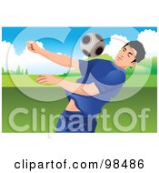 Poster, Art Print Of Soccer Man - 6