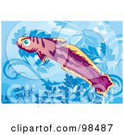 Royalty Free RF Clipart Illustration Of A Purple Goby Fish by mayawizard101