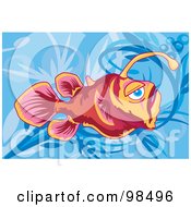 Royalty Free RF Clipart Illustration Of A Deep Sea Fish 5 by mayawizard101