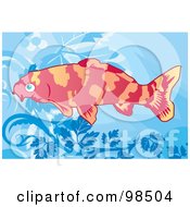 Royalty Free RF Clipart Illustration Of A Swimming Koi Fish 3 by mayawizard101