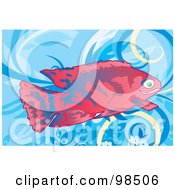 Royalty Free RF Clipart Illustration Of A Tropical Aquarium Fish 2