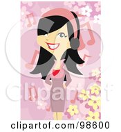 Poster, Art Print Of Woman Listening To Music - 24