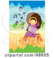 Poster, Art Print Of Happy Girl Listening To Music - 4